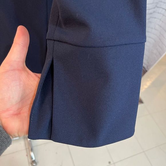 Calvin Klein navy blue long sleeve sheath dress size 14 - Picture 5 of 11